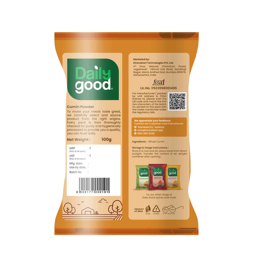 Daily Good Coriadner Powder(100gms) & Daily Good Cumin Powder(100gms) Combo  