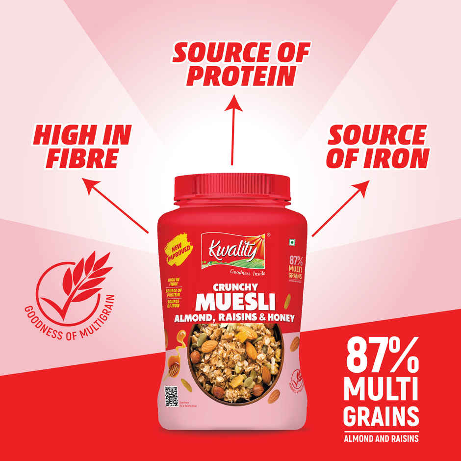 Kwality Muesli Crunchy Almond Raisins And Honey
