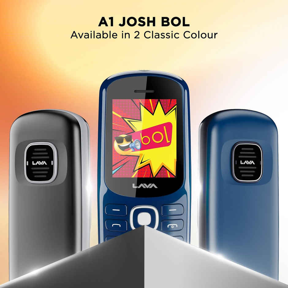 Lava A1 Josh Dual Sim Keypad Mobile | 1.77" Display | 1000 mAh Battery | Bol Feature | Blue Silver