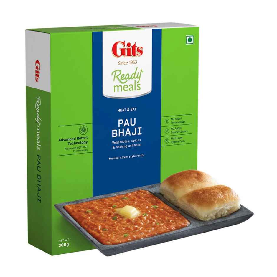 Gits Heat & Eat Pau Bhaji (300g) & Gits Dal Makhani Ready To Eat (300g) Combo