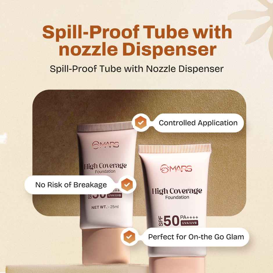 MARS SPF50 PA++++ High Coverage Foundation | 07 ALMOND