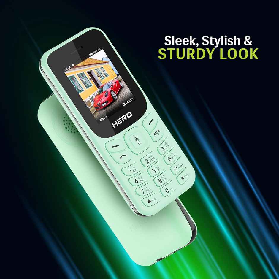Lava Hero Shakti 2025 Dual Sim Keypad Mobile Phone with Vibration Alert |1.8" Display | Mint Green