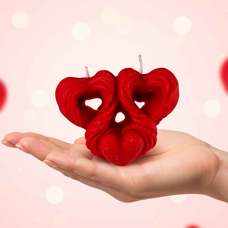 Scented 3D Valentine's Day Heart Candle | Prosperro Lumo