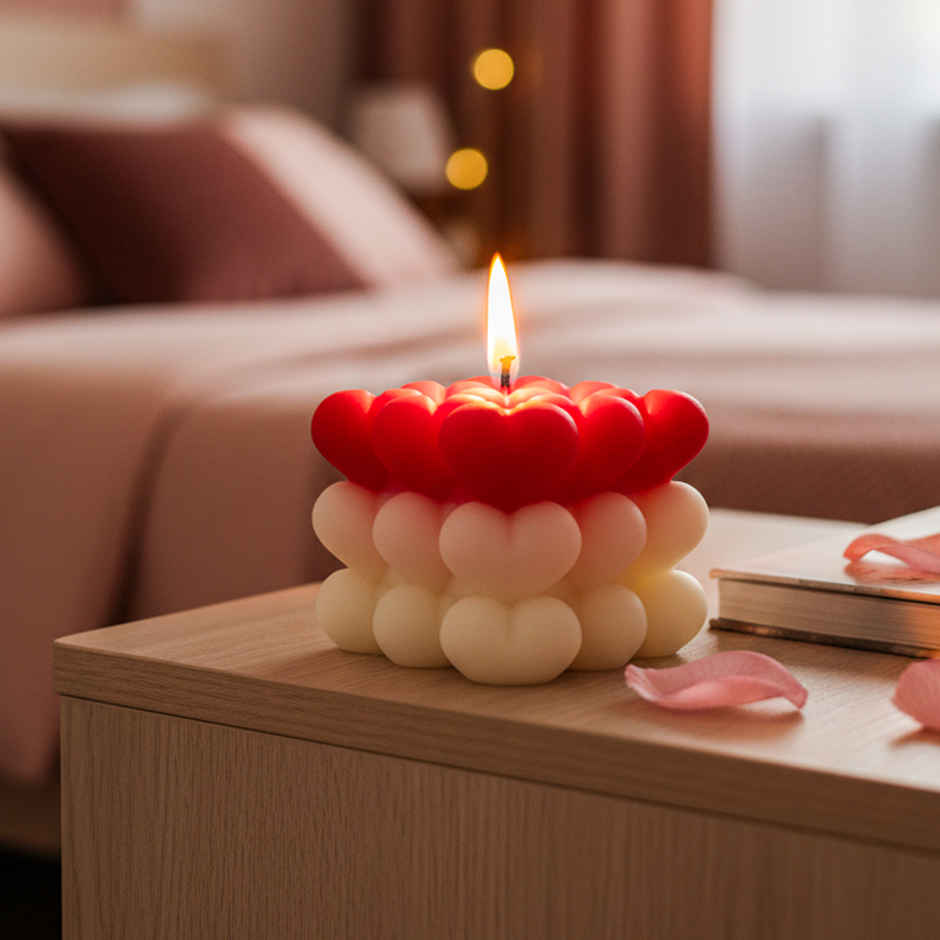 Scented Bubble Valentine's Candle | Prosperro Lumo