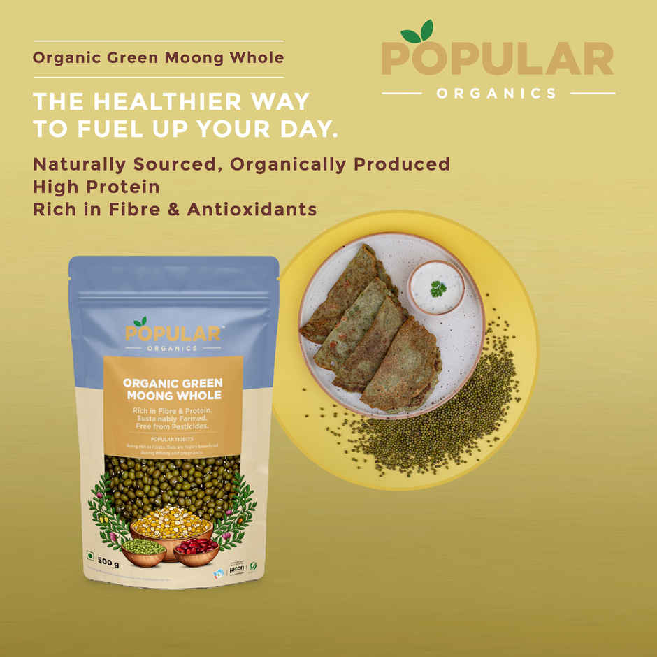 Popular Organics Green Moong Whole / Sabut