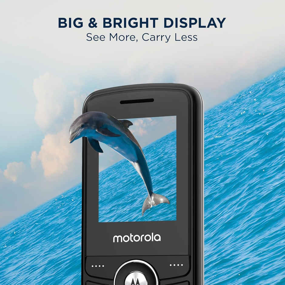 Motorola All-New A200 Dual Sim keypad Phone with Voice Feature | Black