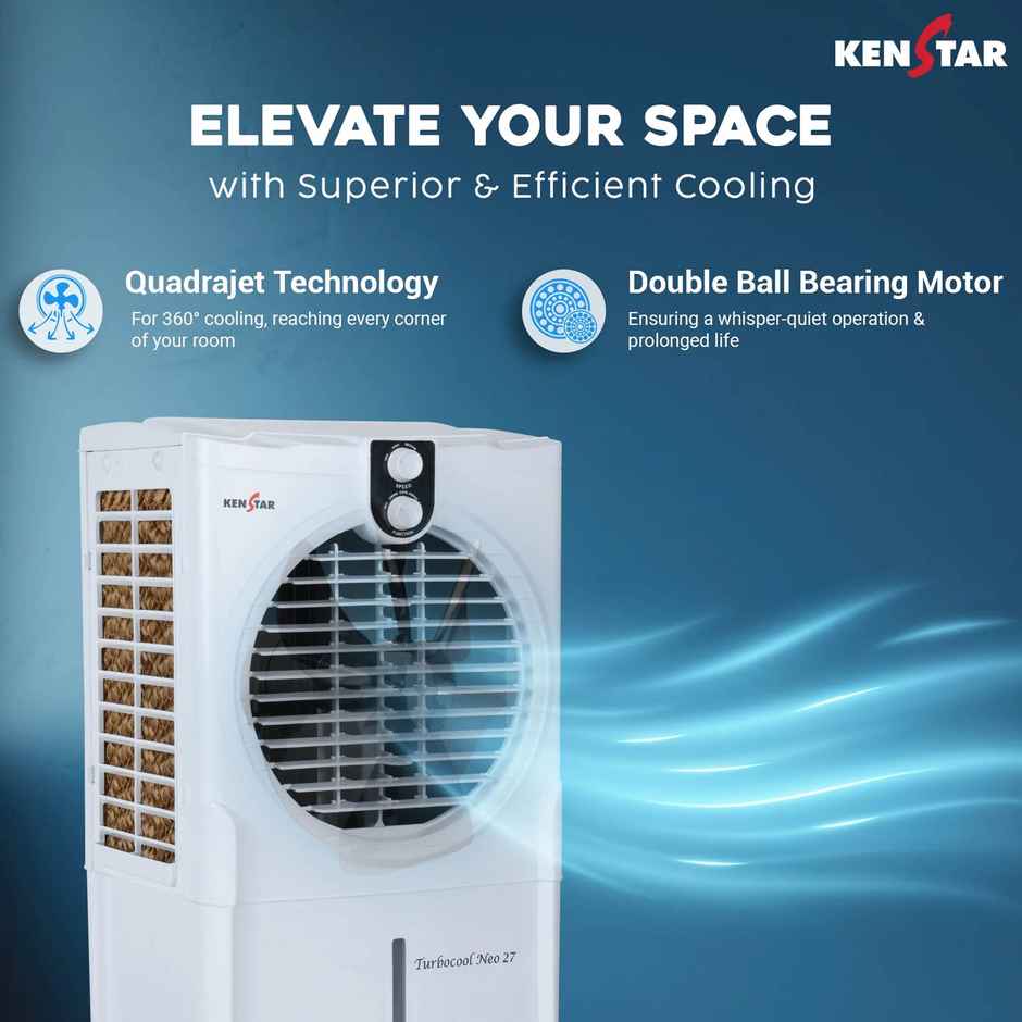 Kenstar Turbocool Neo 27 Blue Honeycomb Desert Cooler