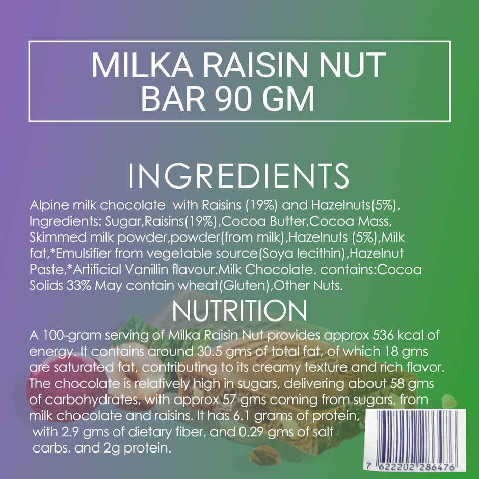 Milka Raisins & Nuts Milk Chocolate