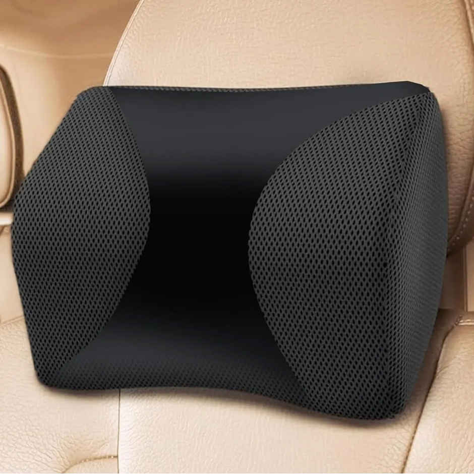 Trajectory Car Headrest Pillow in Memory Foam For Orthopedic Neck Pain During Travel