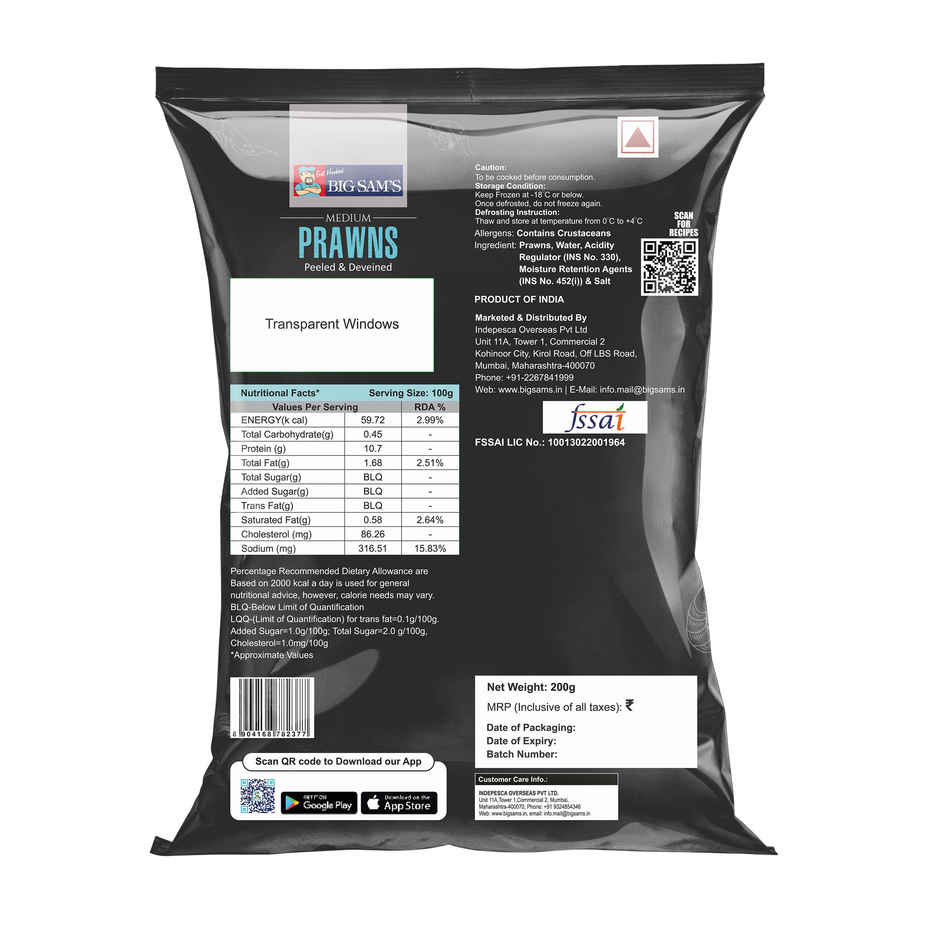 Big Sam's Prawns Medium