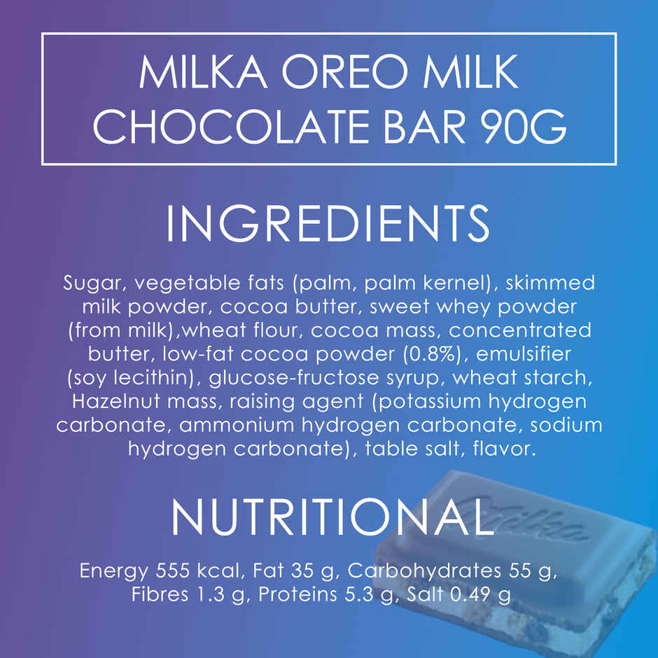 Milka Oreo Milk Chocolate Bar Pouch