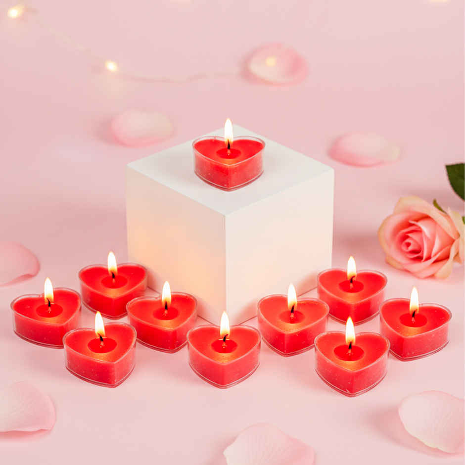 Rose Fragranced Heart Tea Light | DiaCraft