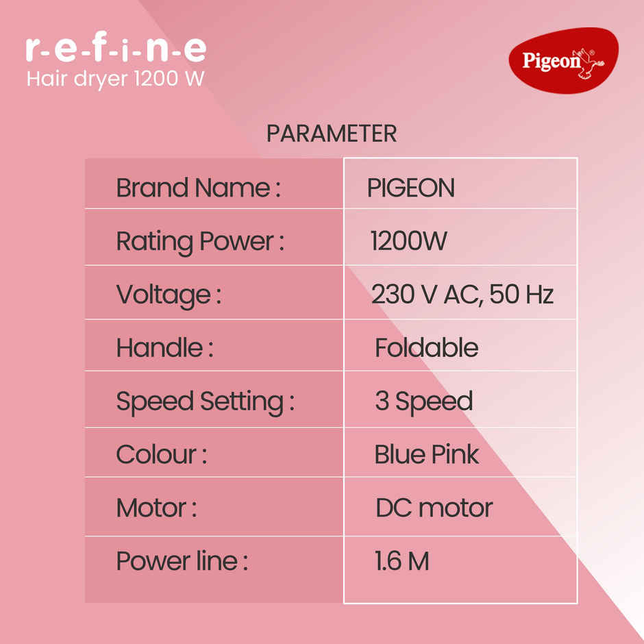 Pigeon Grace Hair Dryer Pink