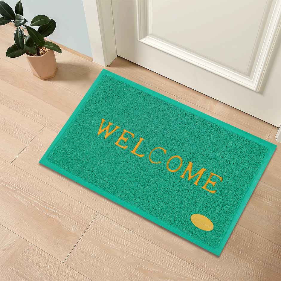 Dream Living Designer Welcome Mat Front Door Mat | 38x58cm Entrance Door| Floor Mats | Green