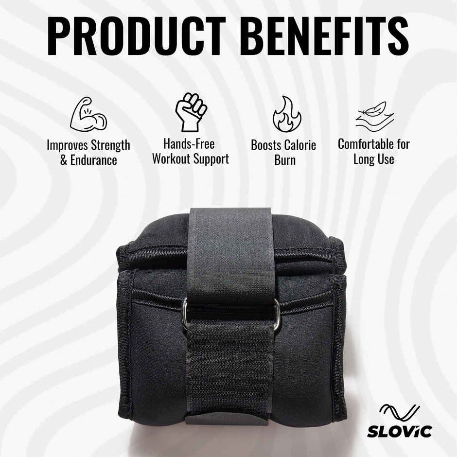 Slovic Adjustable Ankle Weights for Running, Jogging & Leg Exercise