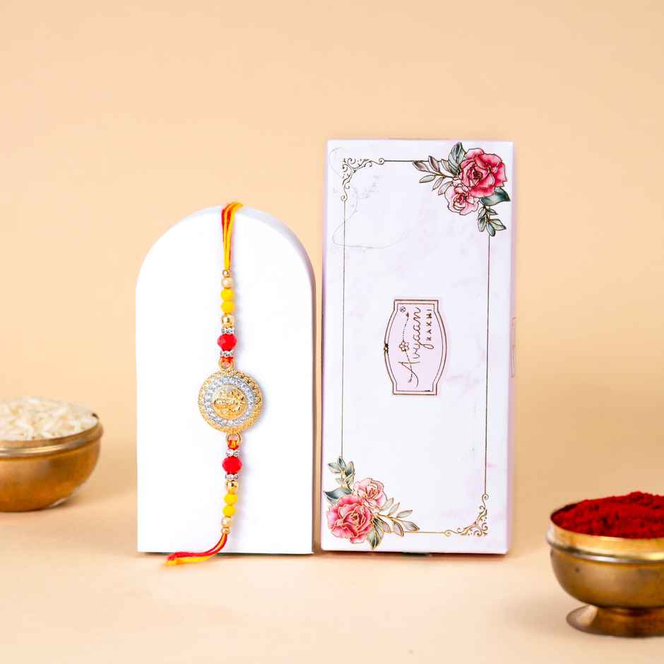 American Diamond Premium A.D. Rakhi (Avyaan Rakhi) Set of 1