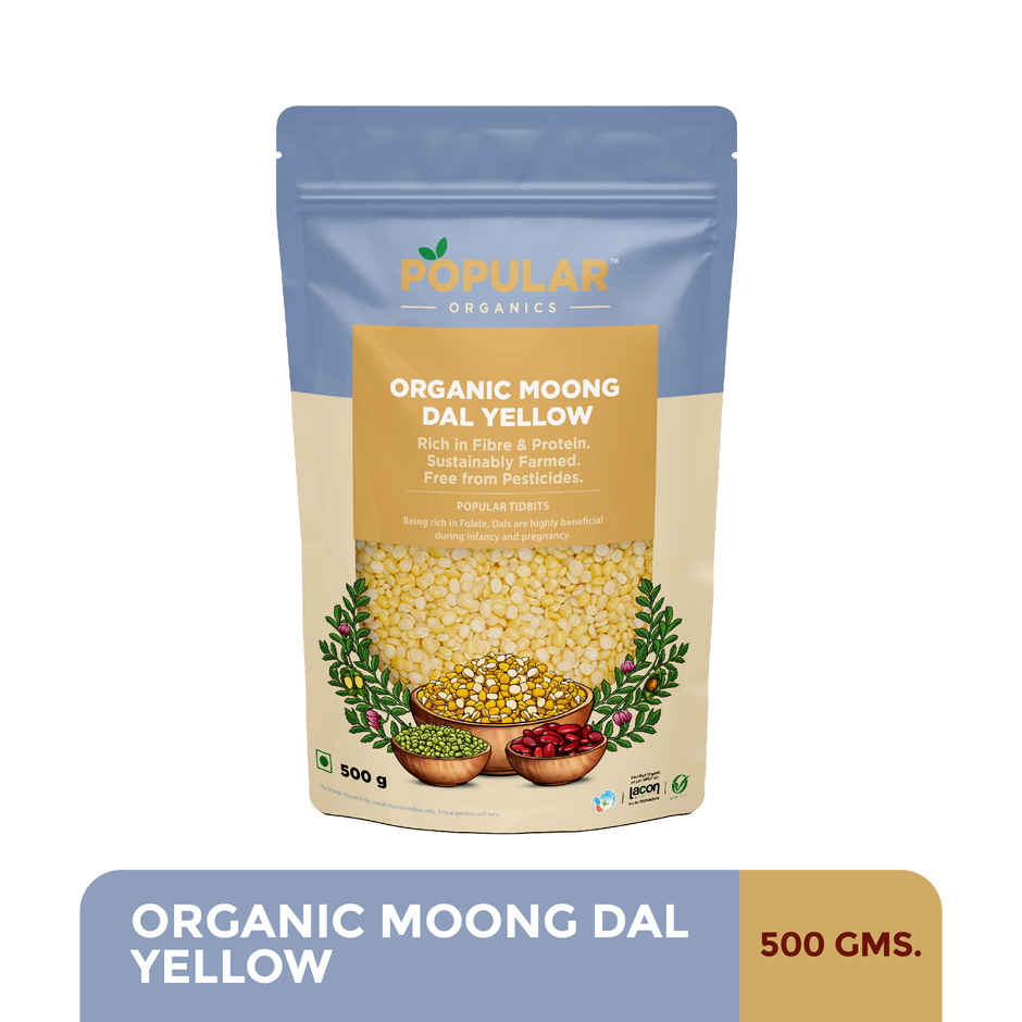 Popular Organics Moong Dal Split / Moong Dhuli