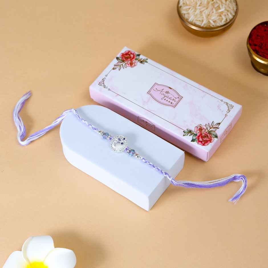 American Diamond Premium A.D. Rakhi (Avyaan Rakhi) Set of 1