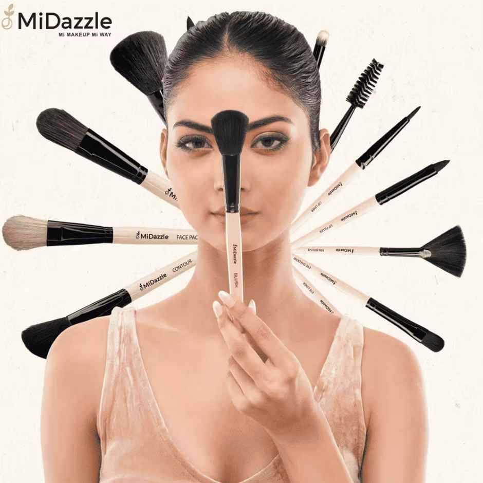 Midazzle Premium Wooden Face Pack Makeup Brush