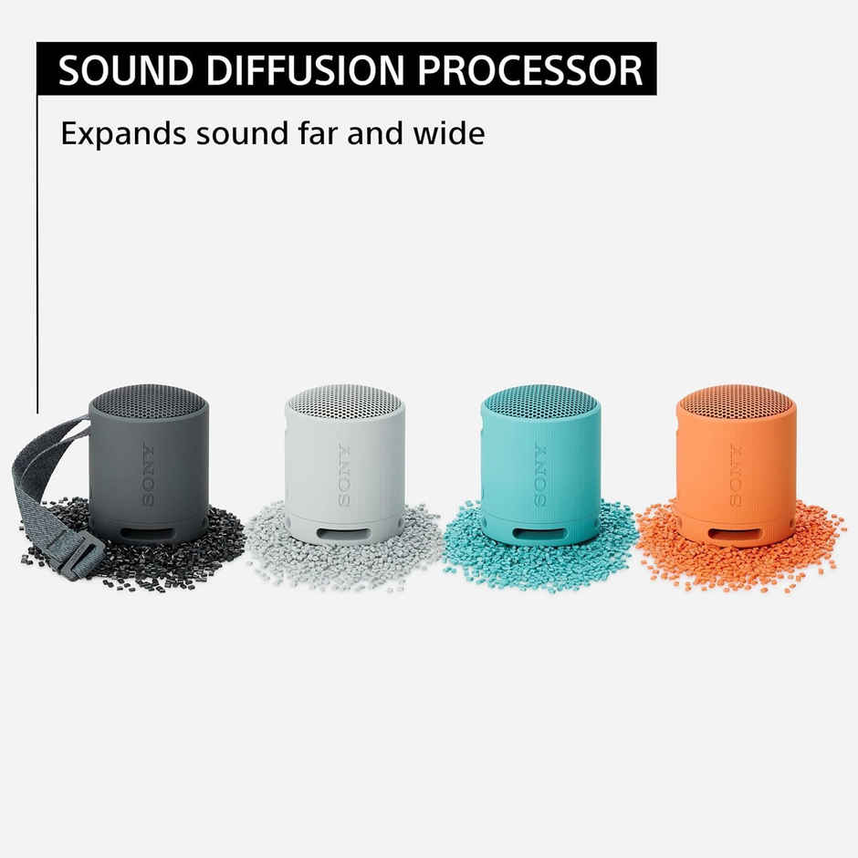 Sony SRS-XB100 Wireless Bluetooth Portable Super-Compact Speaker | Hands-Free Calling | Gray