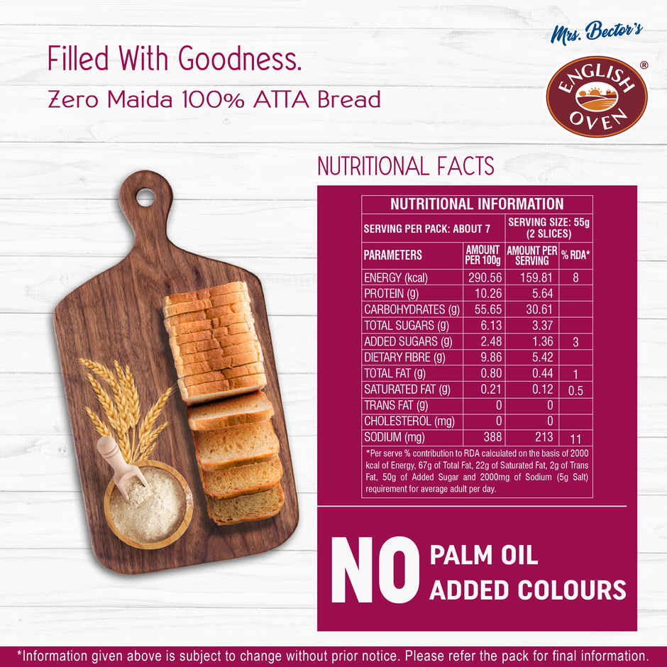 English Oven Zero Maida Pure Atta Bread