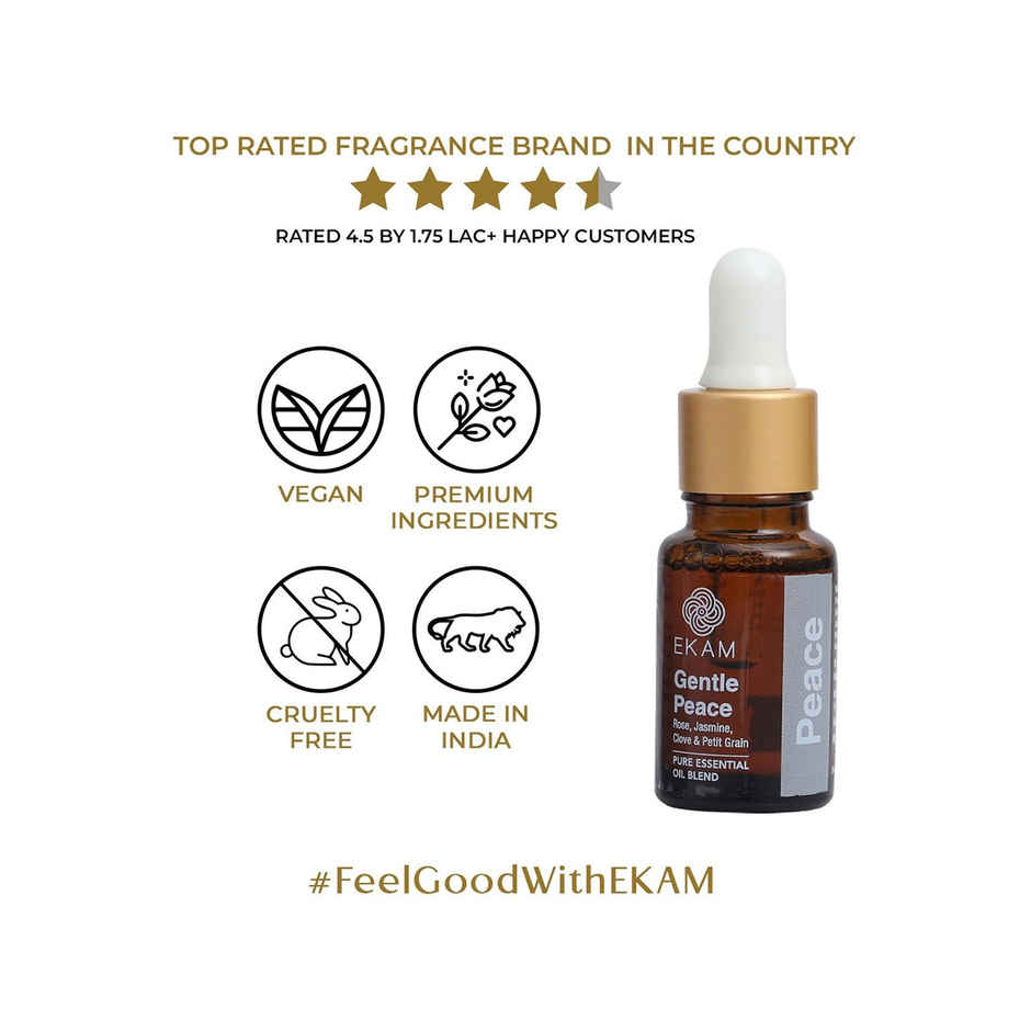 EKAM Gentle Peace Wellness Blend | Aromatherapy Series | 10 ml | Essential Oil Blend