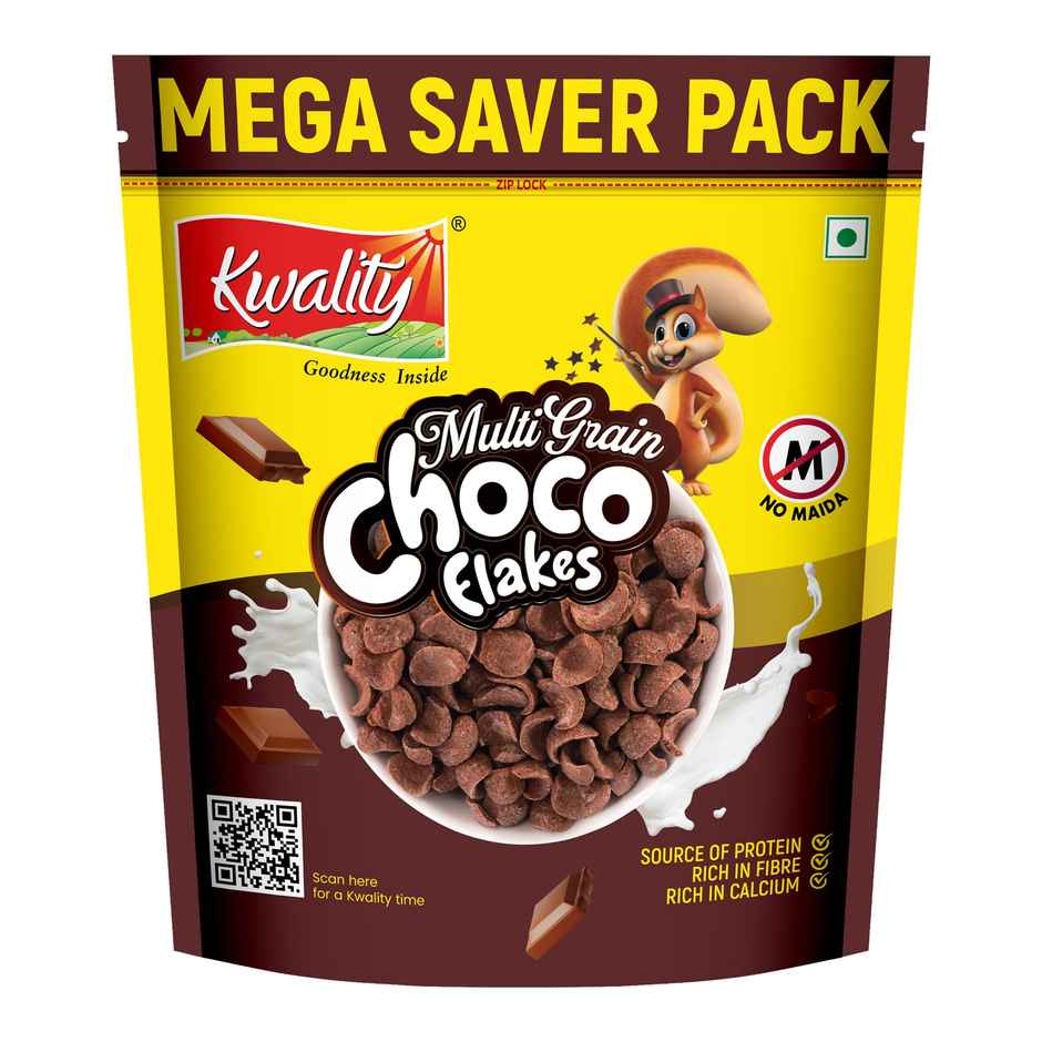 Kwality Choco Flakes - Made With Whole Wheat Zero% Maida