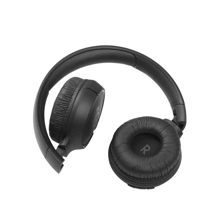 JBL Tune 520BT Wireless On Ear Headphones with Mic, Upto 57H Battery, Speed Charge : 5 Min Charge Gives Up to 3H of Playback, Multipoint Connect, Customizable Bass with Headphones App, BT 5.3 - Black