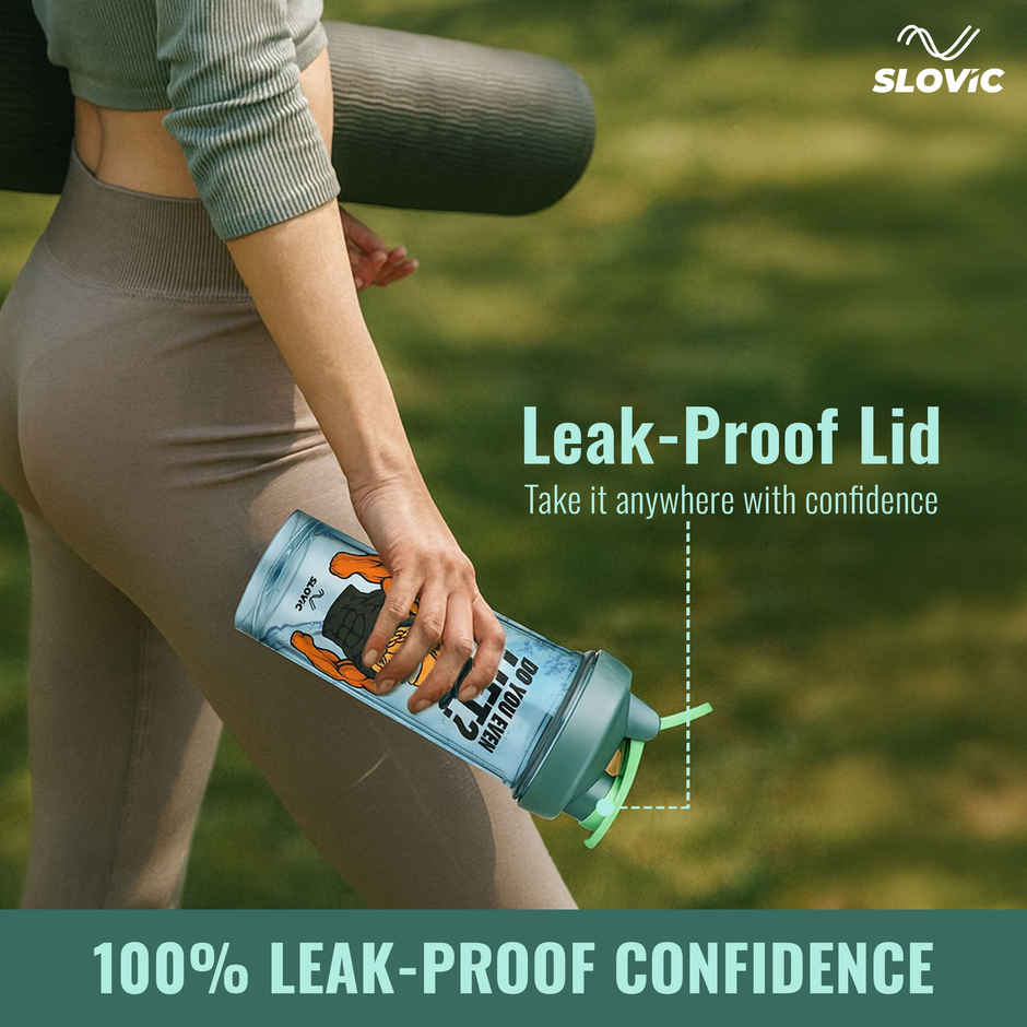 Slovic Monkey Design Leak Proof Shaker Water Bottle for Gym, Home & Office Use