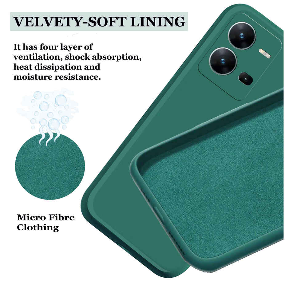 Artistque Case for Vivo V25 5g Back Cover - Plain Liquid Silicone Cover