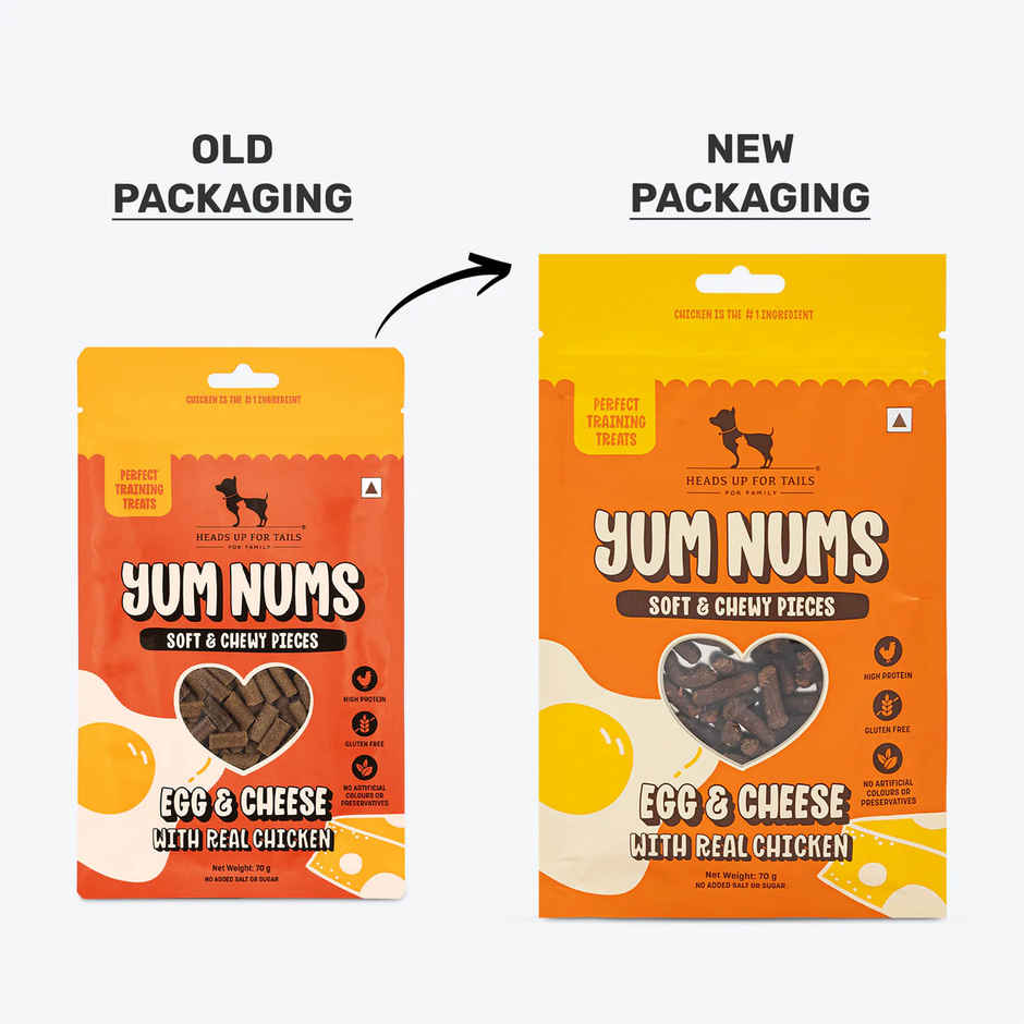 HUFT Yum Nums Egg & Cheese Soft Sticks Treat For Dogs