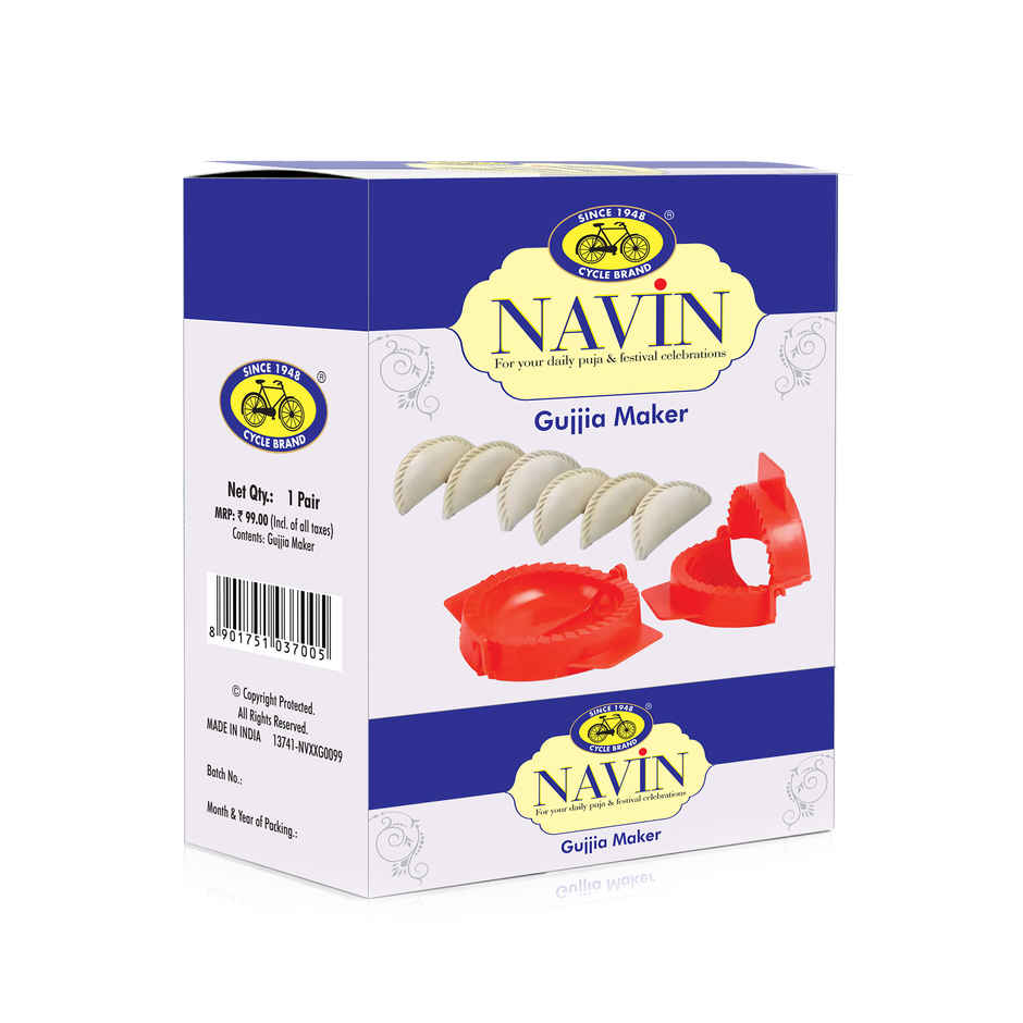 Navin Instant Gujiya Maker | Easy Seal & Shape Mould for Homemade Gujiya | Cycle