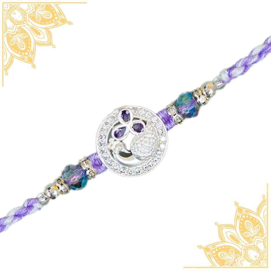 American Diamond Premium A.D. Rakhi (Avyaan Rakhi) Set of 1