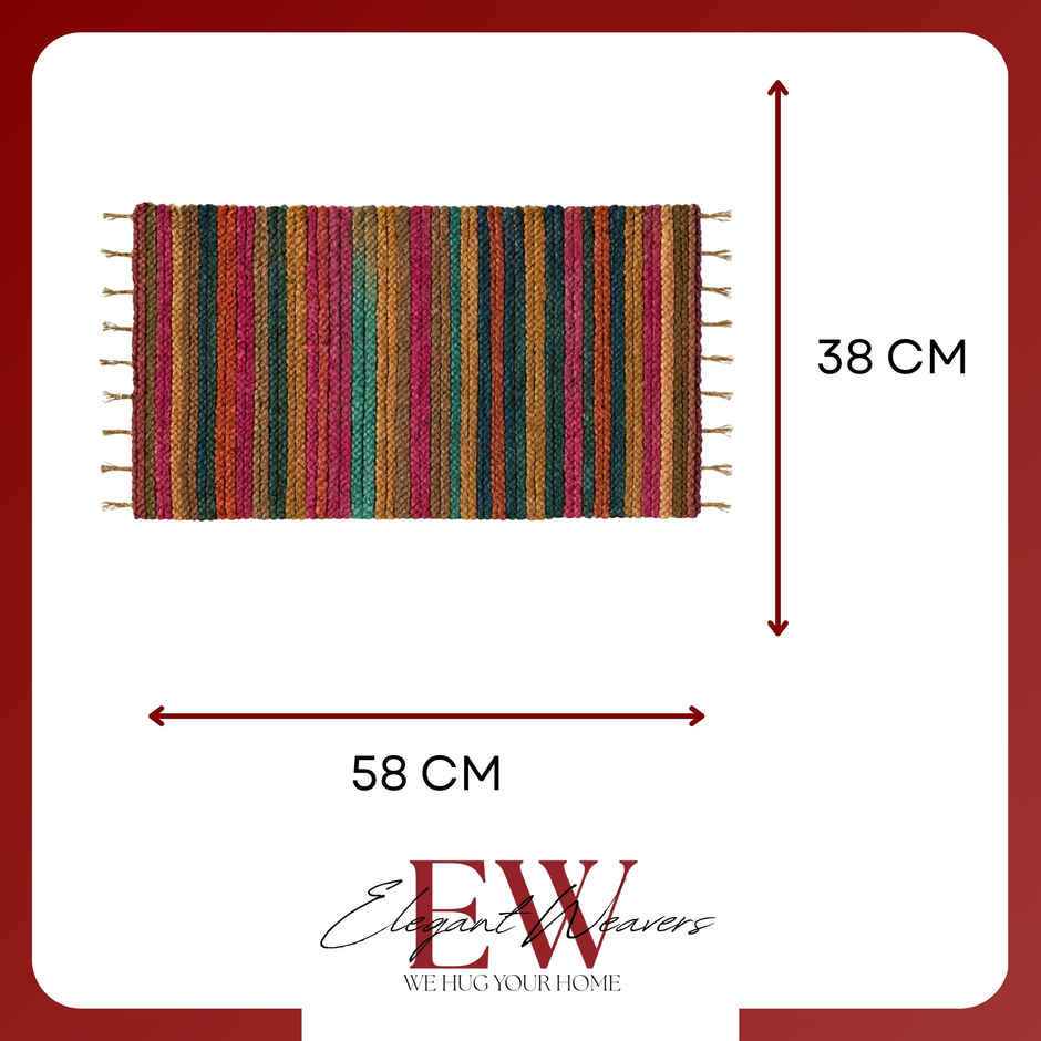 Elegant Weavers Jonti Floor Mat | 58 x 38 cm | Assorted