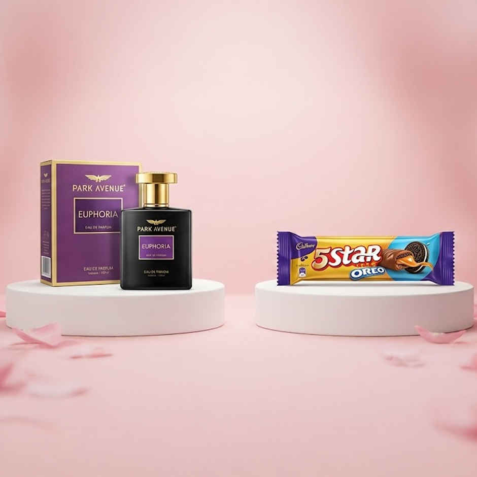 Park Avenue Euphoria Eau De Parfum For Men  (100ml) & Cadbury 5 Star Oreo Filled Chocolate Bar (40g) Combo