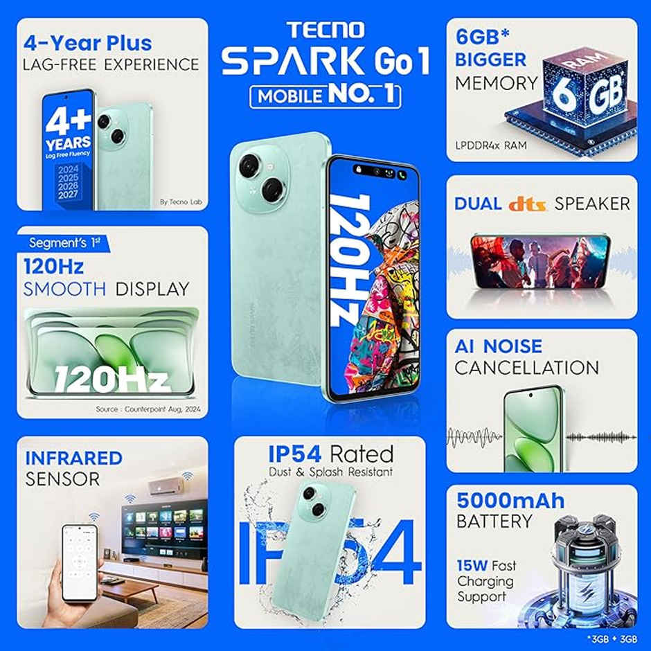 Tecno Spark Go 1 | 3GB | 64GB | Magic Skin green