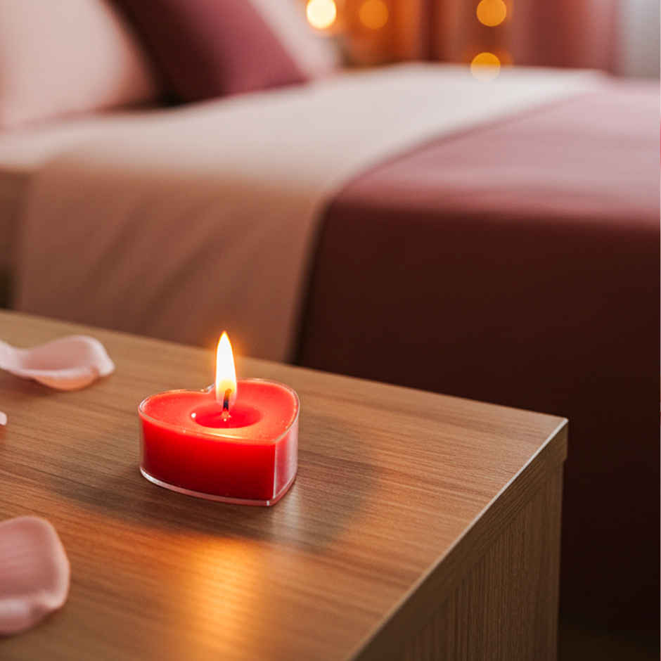 Rose Fragranced Heart Tea Light | DiaCraft