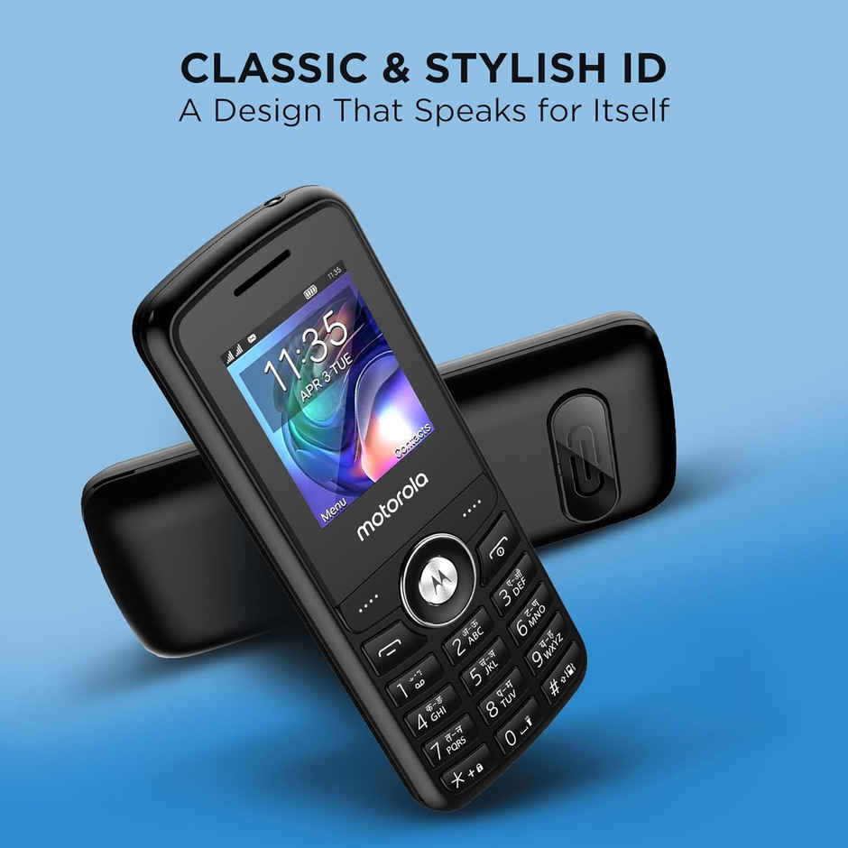 Motorola All-New A200 Dual Sim keypad Phone with Voice Feature | Black