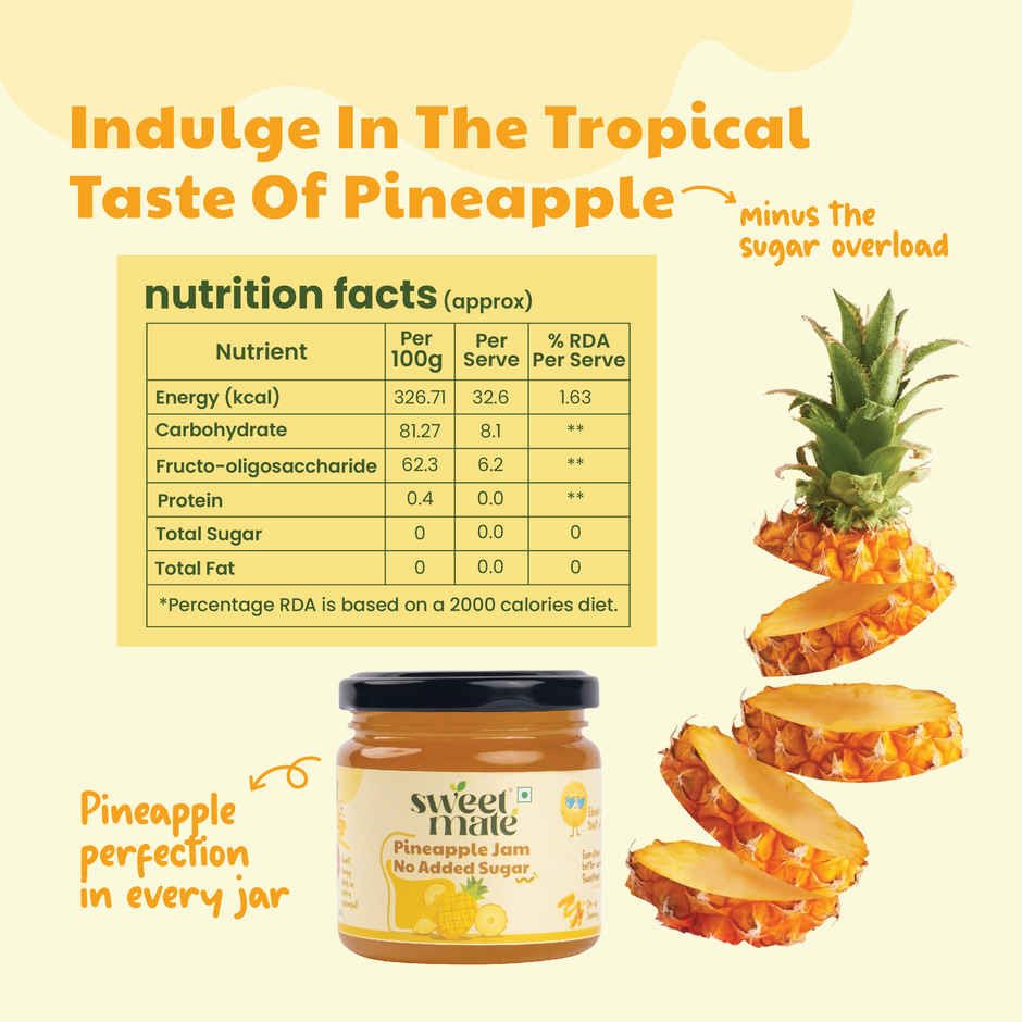 Sweetmate Sugar Free Pineapple Jam