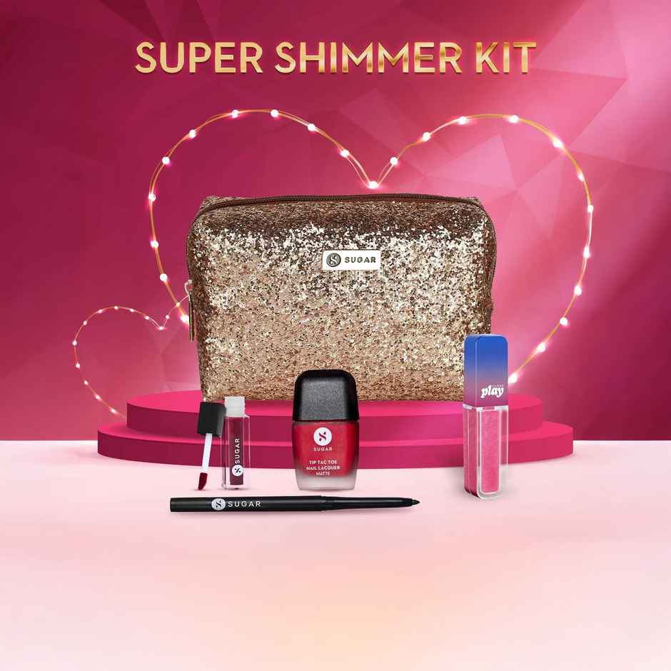 SUGAR Cosmetics Super Shimmer Kit | Pack of 5 | Glitter Nail Set