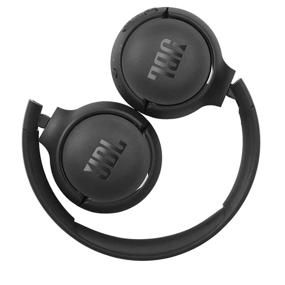 JBL Tune 520BT Wireless On Ear Headphones with Mic, Upto 57H Battery, Speed Charge : 5 Min Charge Gives Up to 3H of Playback, Multipoint Connect, Customizable Bass with Headphones App, BT 5.3 - Black