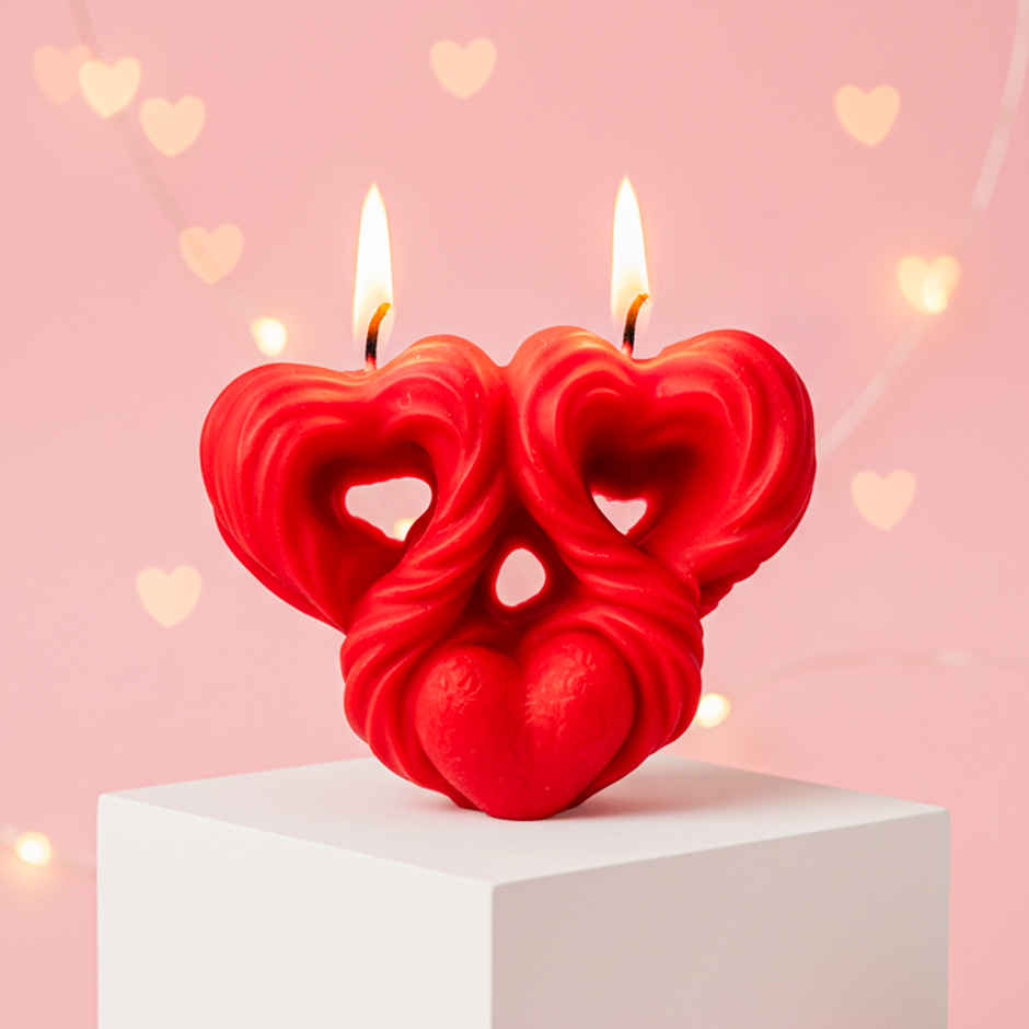 Scented 3D Valentine's Day Heart Candle | Prosperro Lumo