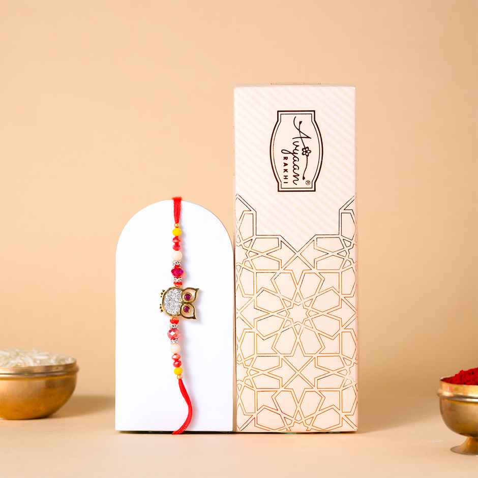 American Diamond Premium A.D. Rakhi (Avyaan Rakhi) Set of 1