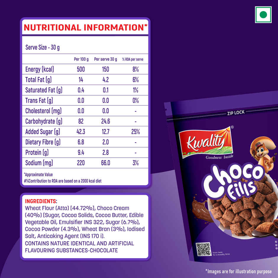 Kwality Choco Fills - Zero% Maida Chocolate Flavor