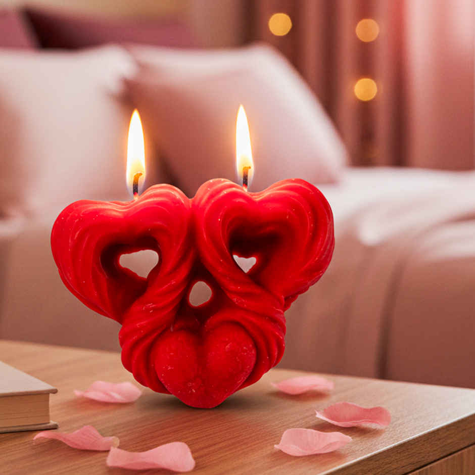 Scented 3D Valentine's Day Heart Candle | Prosperro Lumo