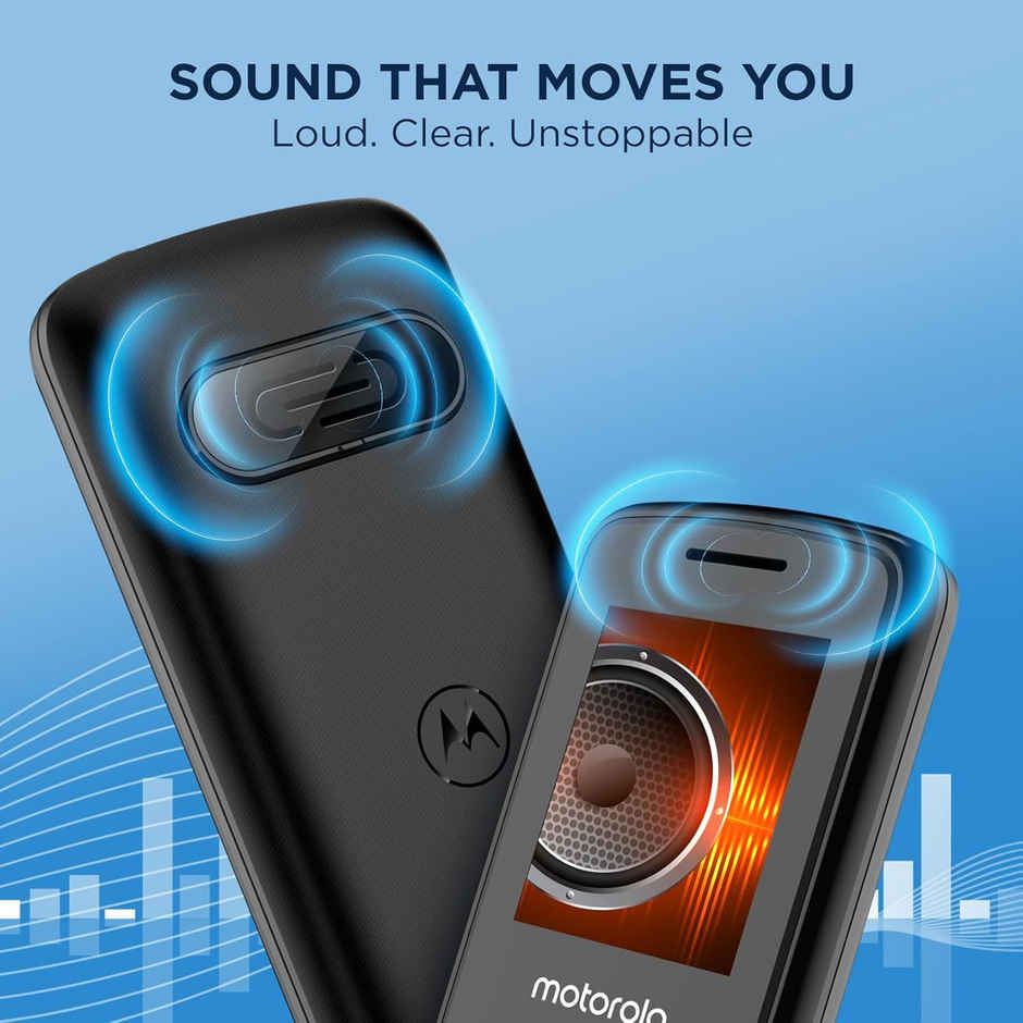 Motorola All-New A200 Dual Sim keypad Phone with Voice Feature | Black