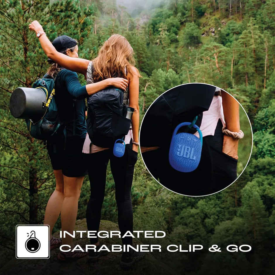 JBL Clip 4, Wireless Ultra Portable Bluetooth Speaker (Without Mic, Blue)