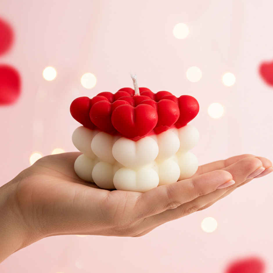 Scented Bubble Valentine's Candle | Prosperro Lumo
