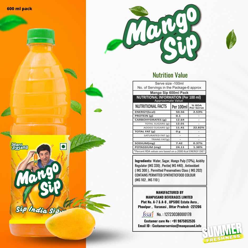 Mango Sip Mango Fruit Drink
