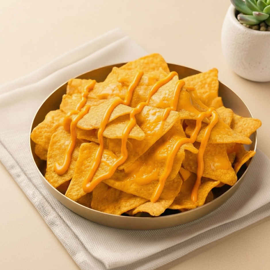 Nachos With Spicy Mayo + Masala Peanuts